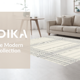 Ultra Soft Area Rug, Non Slip, Stain Resistant, Washable Area Rugs for Living Room, Bedroom, Scandi Inspired Two-Tone Elegance(Beige)