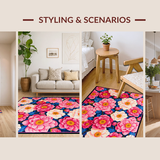 Ultra Soft Area Rug, Non Slip, Stain Resistant, Washable Area Rugs for Living Room, Bedroom, Contemporary Color Splash Pattern(Pink)