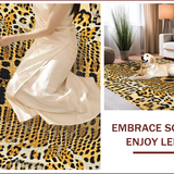 Ultra Soft Area Rug, Non Slip, Stain Resistant, Washable Area Rugs for Living Room, Bedroom, Tiger Pattern Dormitory Floor Mat with Plush Flannel(Beige)