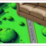 Ultra Soft Area Rug, Non Slip, Stain Resistant, Washable Area Rugs for Living Room, Bedroom, Traffic Road Play Mat(Green)