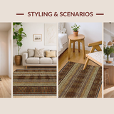 Ultra Soft Area Rug, Non Slip, Stain Resistant, Washable Area Rugs for Living Room, Bedroom, Trendy Distressed Animal Texture(Brown)