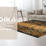 Ultra Soft Area Rug, Non Slip, Stain Resistant, Washable Area Rugs for Living Room, Bedroom, Transitional Retro Visual Harmony(Gold)