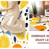 Ultra Soft Area Rug, Non Slip, Stain Resistant, Washable Area Rugs for Living Room, Bedroom, Delightful Fresh Fruit Design Elements(Orange)