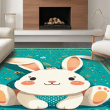 Elegant Minimalist Spring Rabbit(Blue)