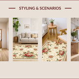 Ultra Soft Area Rug, Non Slip, Stain Resistant, Washable Area Rugs for Living Room, Bedroom, Beige Distressed Carpet for Bedroom Minimal Aesthetic(Beige)