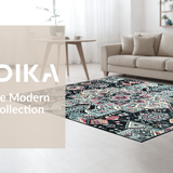 Contemporary Tiled Arrangement in Grays(Black)