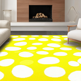 Ultra Soft Area Rug, Non Slip, Stain Resistant, Washable Area Rugs for Living Room, Bedroom, Delightful Minimalist Egg Imagery(Yellow)