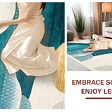 Contemporary Calm Tiled Design(Blue)