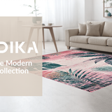 Ultra Soft Area Rug, Non Slip, Stain Resistant, Washable Area Rugs for Living Room, Bedroom, Chic Abstract Pastel Fusion(Pink)