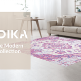 Ultra Soft Area Rug, Non Slip, Stain Resistant, Washable Area Rugs for Living Room, Bedroom, Soft Ivory Pastel Elegance(White)