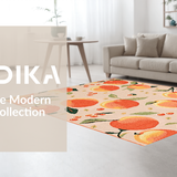 Ultra Soft Area Rug, Non Slip, Stain Resistant, Washable Area Rugs for Living Room, Bedroom, Fun Lively Colorful Textile Art(Orange)