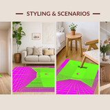 Ultra Soft Area Rug, Non Slip, Stain Resistant, Washable Area Rugs for Living Room, Bedroom, Soft Pastel Geometric Vibe(Green)