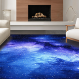 Ultra Soft Area Rug, Non Slip, Stain Resistant, Washable Area Rugs for Living Room, Bedroom, Starry Dreamscape Abstract Vision(Blue)