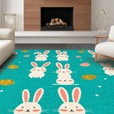 Artful Abstract Bunny Illustration Style(Blue)