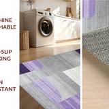 Ultra Soft Area Rug, Non Slip, Stain Resistant, Washable Area Rugs for Living Room, Bedroom, Luxe Fluid Abstract Expression(Purple)