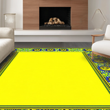 Ultra Soft Area Rug, Non Slip, Stain Resistant, Washable Area Rugs for Living Room, Bedroom, Whimsical Geometric Light Pattern(Yellow)