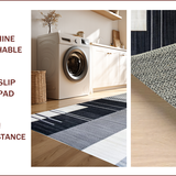 Ultra Soft Area Rug, Non Slip, Stain Resistant, Washable Area Rugs for Living Room, Bedroom, Elegant Streaked Monochrome Aesthetic(Gray)