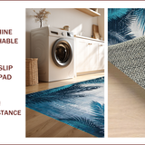 Ultra Soft Area Rug, Non Slip, Stain Resistant, Washable Area Rugs for Living Room, Bedroom, Contemporary Blue Toned Aesthetic(Blue)