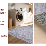 Ultra Soft Area Rug, Non Slip, Stain Resistant, Washable Area Rugs for Living Room, Bedroom, Contemporary Abstract Space Theme(Gray)