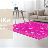 Ultra Soft Area Rug, Non Slip, Stain Resistant, Washable Area Rugs for Living Room, Bedroom, Preppy Pink Cowgirl Entryway Mat(Pink) - ODIKA