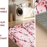 Ultra Soft Area Rug, Non Slip, Stain Resistant, Washable Area Rugs for Living Room, Bedroom, Elegant Watercolor Floral Expression(Pink)