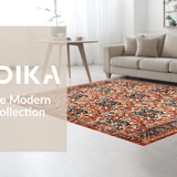 Ultra Soft Area Rug, Non Slip, Stain Resistant, Washable Area Rugs for Living Room, Bedroom, Vibrant Shabby Chic Textured Approach(Red)