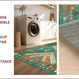 Ultra Soft Area Rug, Non Slip, Stain Resistant, Washable Area Rugs for Living Room, Bedroom, Vibrant Tribal Tapestry Aesthetic(Orange)
