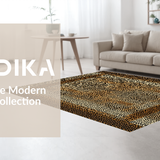 Ultra Soft Area Rug, Non Slip, Stain Resistant, Washable Area Rugs for Living Room, Bedroom, Rustic Khaki Animal Print Textile(Brown)
