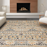 Ultra Soft Area Rug, Non Slip, Stain Resistant, Washable Area Rugs for Living Room, Bedroom, Transitional Neutral Herringbone Style(Beige)