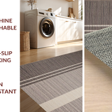 Ultra Soft Area Rug, Non Slip, Stain Resistant, Washable Area Rugs for Living Room, Bedroom, Rustic Symmetrical Graphic Aesthetic(Gray)