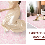 Ultra Soft Area Rug, Non Slip, Stain Resistant, Washable Area Rugs for Living Room, Bedroom, Playful Soft Pink Decorative Theme(Pink)