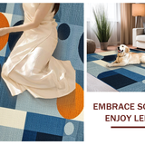 Ultra Soft Area Rug, Non Slip, Stain Resistant, Washable Area Rugs for Living Room, Bedroom, Luxurious 3D Bubble Aesthetic(Blue)