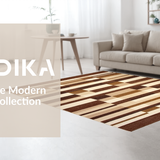 Ultra Soft Area Rug, Non Slip, Stain Resistant, Washable Area Rugs for Living Room, Bedroom, Stylish Retro Lattice Arrangement(Beige)
