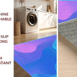 Ultra Soft Area Rug, Non Slip, Stain Resistant, Washable Area Rugs for Living Room, Bedroom, Artful Gradient Swirl Motif(Blue)