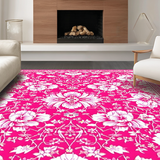 Ultra Soft Area Rug, Non Slip, Stain Resistant, Washable Area Rugs for Living Room, Bedroom, Vibrant Hot Pink Abstract Design(Pink)