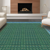 Cozy Earth Tone Scrollwork(Blue)