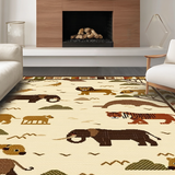Bright Safari Creatures Fun Design(Beige)