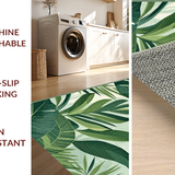 Contemporary Leaf Print Elegance(Green)