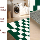 Ultra Soft Area Rug, Non Slip, Stain Resistant, Washable Area Rugs for Living Room, Bedroom, Trendy Symmetrical Green Pattern(Green)