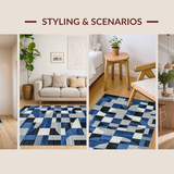 Stylish Triadic Color Block Design(Blue)