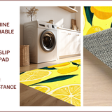 Ultra Soft Area Rug, Non Slip, Stain Resistant, Washable Area Rugs for Living Room, Bedroom, Radiant Lemon Patterned Elegance(Yellow)