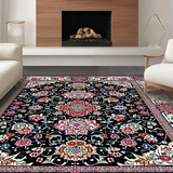 Chic Floral Motif in Monochrome(Black)