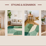 Ultra Soft Area Rug, Non Slip, Stain Resistant, Washable Area Rugs for Living Room, Bedroom, Vintage Sage Green Large Meditation Room Rug(Green)
