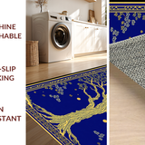 Ultra Soft Area Rug, Non Slip, Stain Resistant, Washable Area Rugs for Living Room, Bedroom, Rustic Geometric Blue Patterns(Blue)