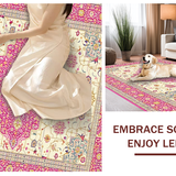 Chic Gold Trimmed Medallion Design(Ivory)