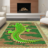 Distinctive Artistic Alligator Motif(Green)