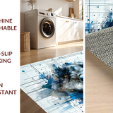 Ultra Soft Area Rug, Non Slip, Stain Resistant, Washable Area Rugs for Living Room, Bedroom, Timeless Ethereal Wolf Ensemble(Gray)
