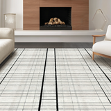 Ultra Soft Area Rug, Non Slip, Stain Resistant, Washable Area Rugs for Living Room, Bedroom, Art Deco Black And White Rug: Striped Decorative Floor Covering(Gray)