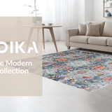 Ultra Soft Area Rug, Non Slip, Stain Resistant, Washable Area Rugs for Living Room, Bedroom, Vintage Grey Floral Elegance(Gray)