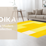 Ultra Soft Area Rug, Non Slip, Stain Resistant, Washable Area Rugs for Living Room, Bedroom, Radiant Plush Rustic Charm(Yellow)